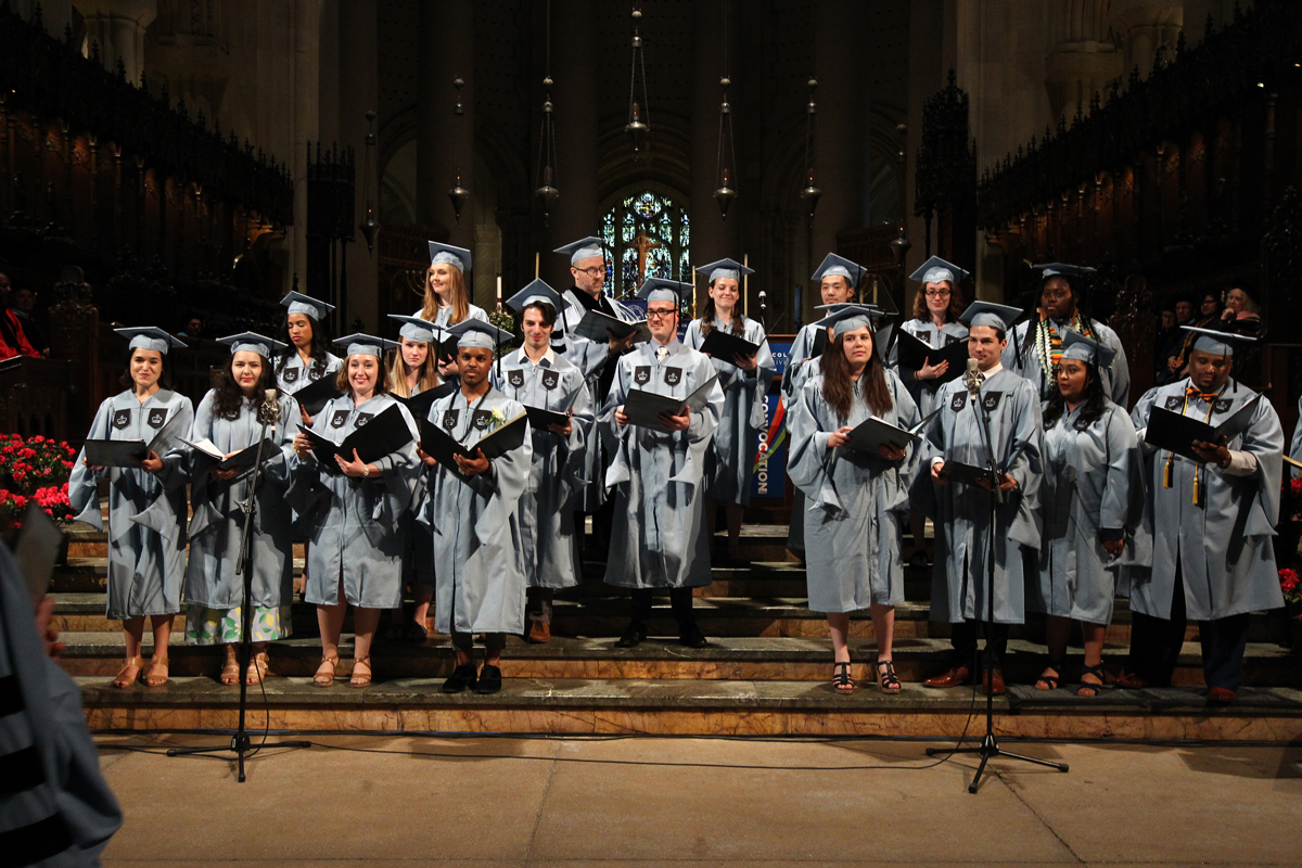The choir sings at Convocation